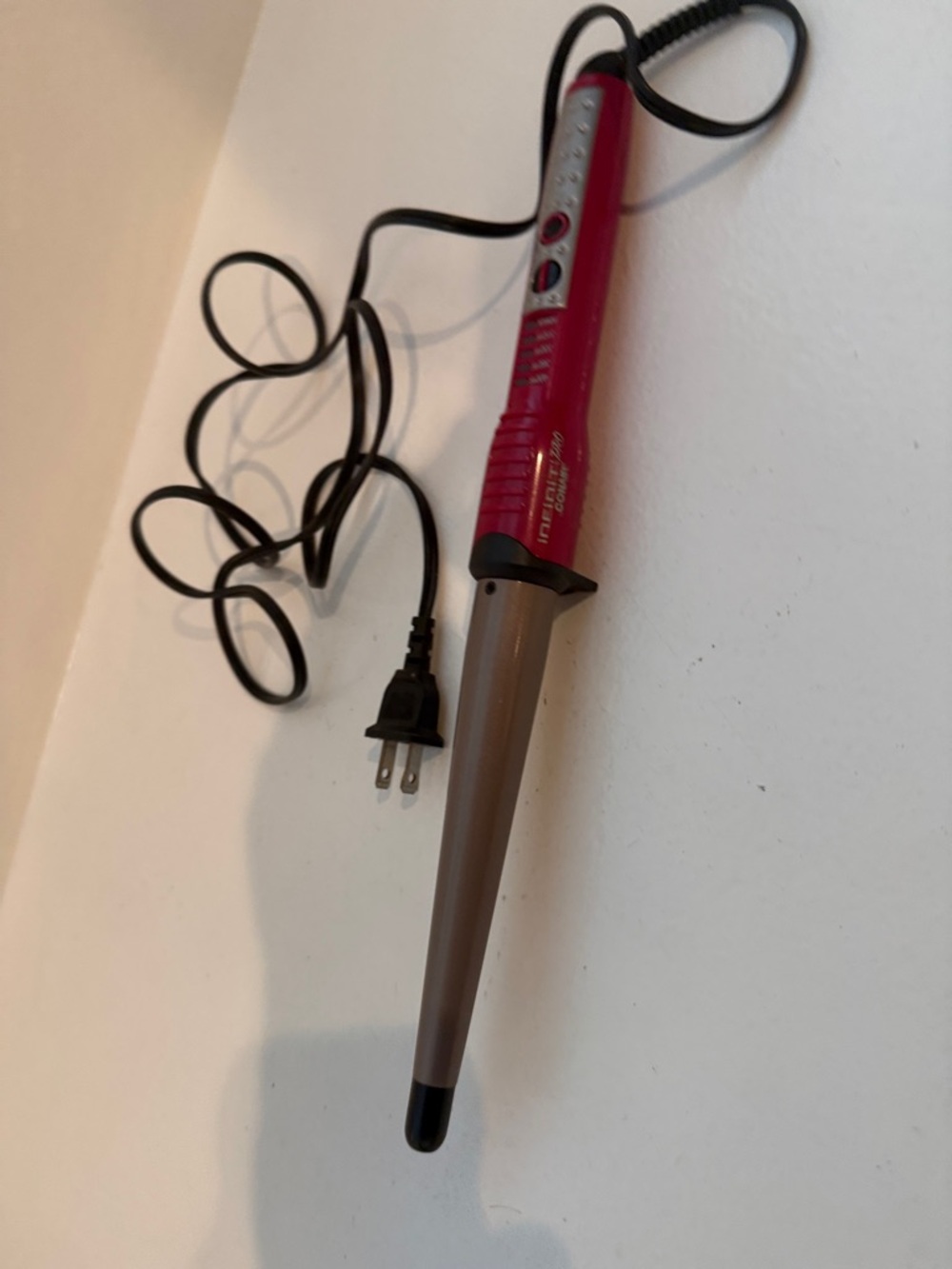 Red Tapered Hair Curling Wand - Women’s Hair Accessory